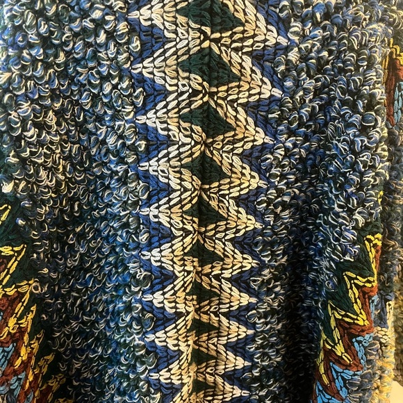 NWOT Bohemian Knit Tasseled Poncho Cardigan Sweater Oversized. - Picture 13 of 13